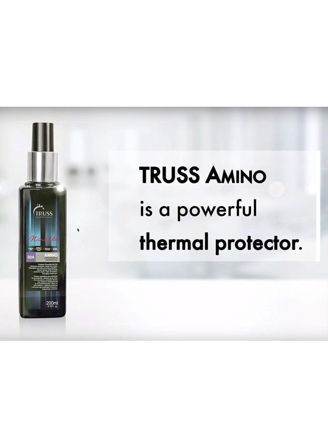 Professional Amino Miracle - Heat Protectant Spray for Hair, Seals Cuticle, Repairs Dry Damaged Hair, Frizz Control, Detangles, Adds Shine, Color Protection, Ant-Aging (7.61oz)