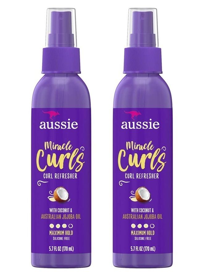 Miracle Curls Refresher 5.7 Ounce Pump (Maximum Hold) (170ml) (2 Pack)