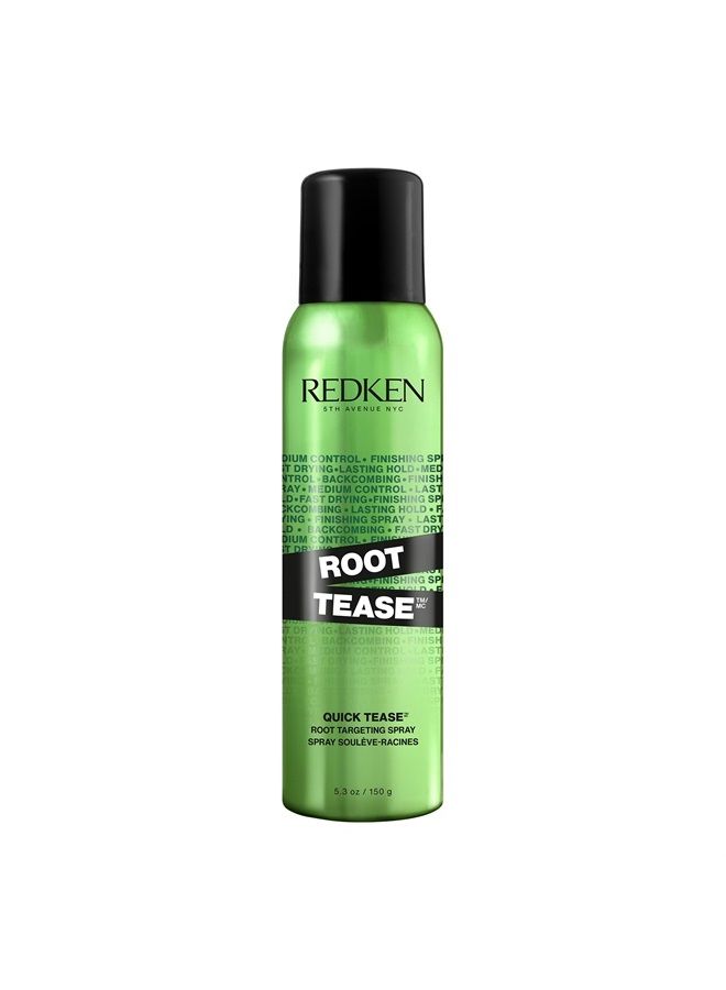 Redken Quick Tease 15 Backcombing Finishing Spray, For All Hair Types, Enhances Texture & Volume, Maximum Control, 5.3 Oz