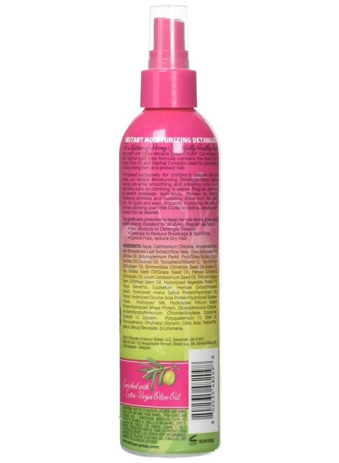 Dream Kids Olive Miracle Instant Moisture Detangler, Restores Natural Coils & Curls, Adds Moisture & Controls Frizz, 8 Oz