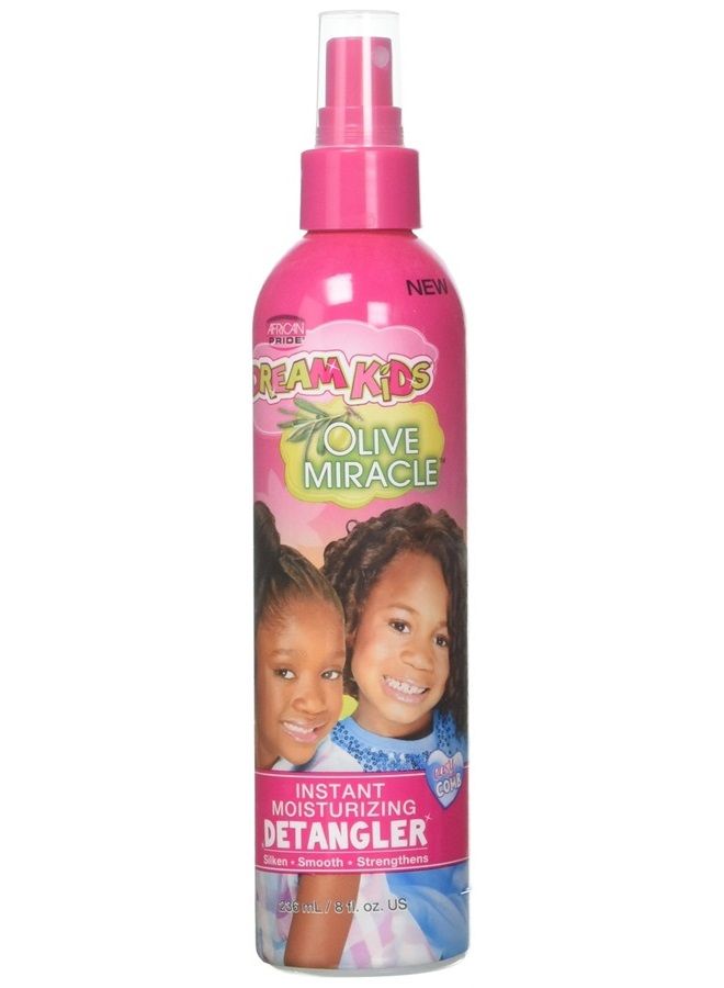 Dream Kids Olive Miracle Instant Moisture Detangler, Restores Natural Coils & Curls, Adds Moisture & Controls Frizz, 8 Oz