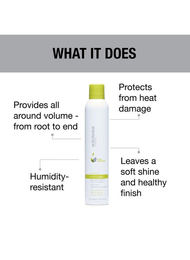 Reat Clips Solutions Root Booster Thickening Spray 10Oz ; Protects Against Humidity & Heat Damage ; Adds Volume Body & Lift ; For Fine To Medium Hair