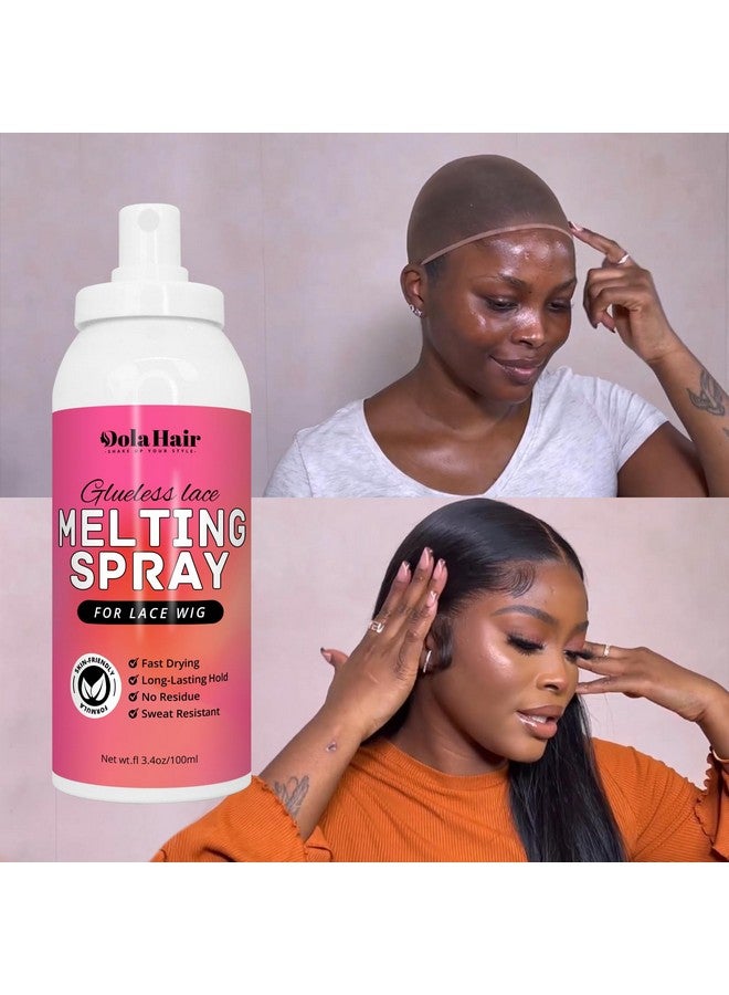 Olahair Lace Melting And Holding Spray Glueless Hair Adhesive For Wigs Lace Bond Adhesive Wig Spray Medium Hold Edge And Hairline Protect Wig Spray For Lace Front Wig Glue Spray Lace Melt Spray