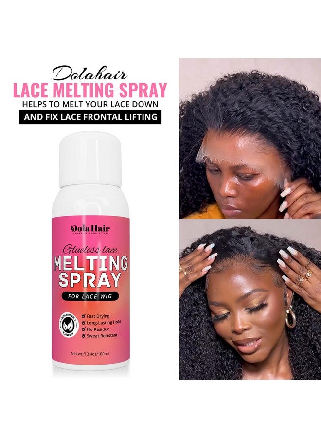 Olahair Lace Melting And Holding Spray Glueless Hair Adhesive For Wigs Lace Bond Adhesive Wig Spray Medium Hold Edge And Hairline Protect Wig Spray For Lace Front Wig Glue Spray Lace Melt Spray