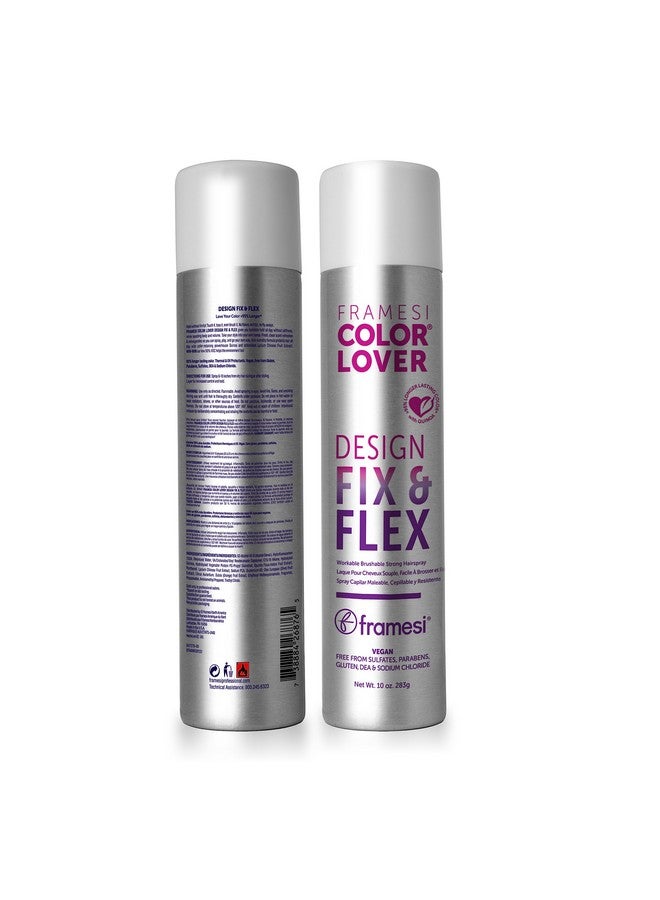 Ramesi Color Lover Design Fix & Flex Strong Hold Hairspray 10 Oz Workable And Brushable Hair Spray