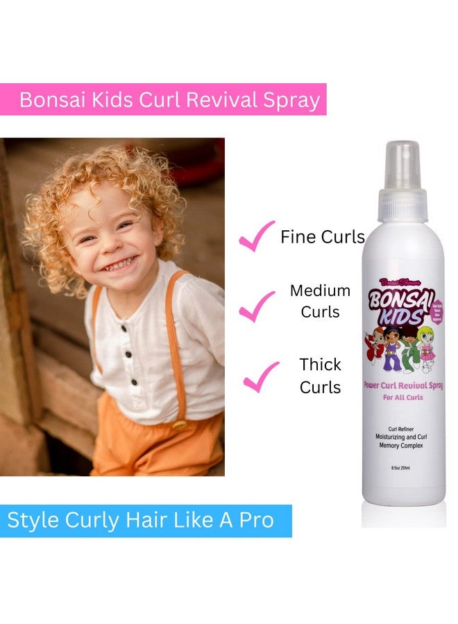 Kids & Toddlers Curl Spray 8Oz Fl. Oz. ; Tear Free Kids Toddlers Biracial Hair ; Restores Curls All Day Bounce And Hold