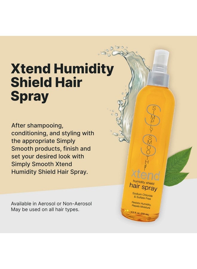 Xtend Humidity Shield Texture Hair Spray Strong & Light Hold Shine Finishing Styling Spray Resists Humidity & Repels Moisture Non Aerosol Customizable Hold Hair Spray 8.5 Oz