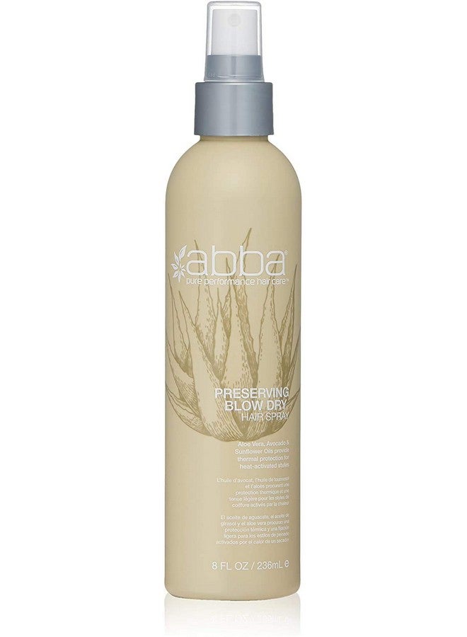 Preserving Blow Dry Hair Spray Aloe Vera Avocado & Sunflower Oils 8 Fl Oz
