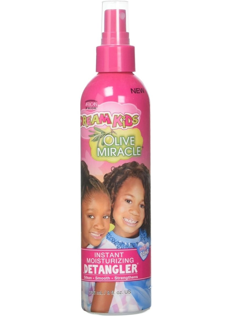 Dream Kids Olive Miracle Instant Moisture Detangler, Restores Natural Coils & Curls, Adds Moisture & Controls Frizz, 8 Oz