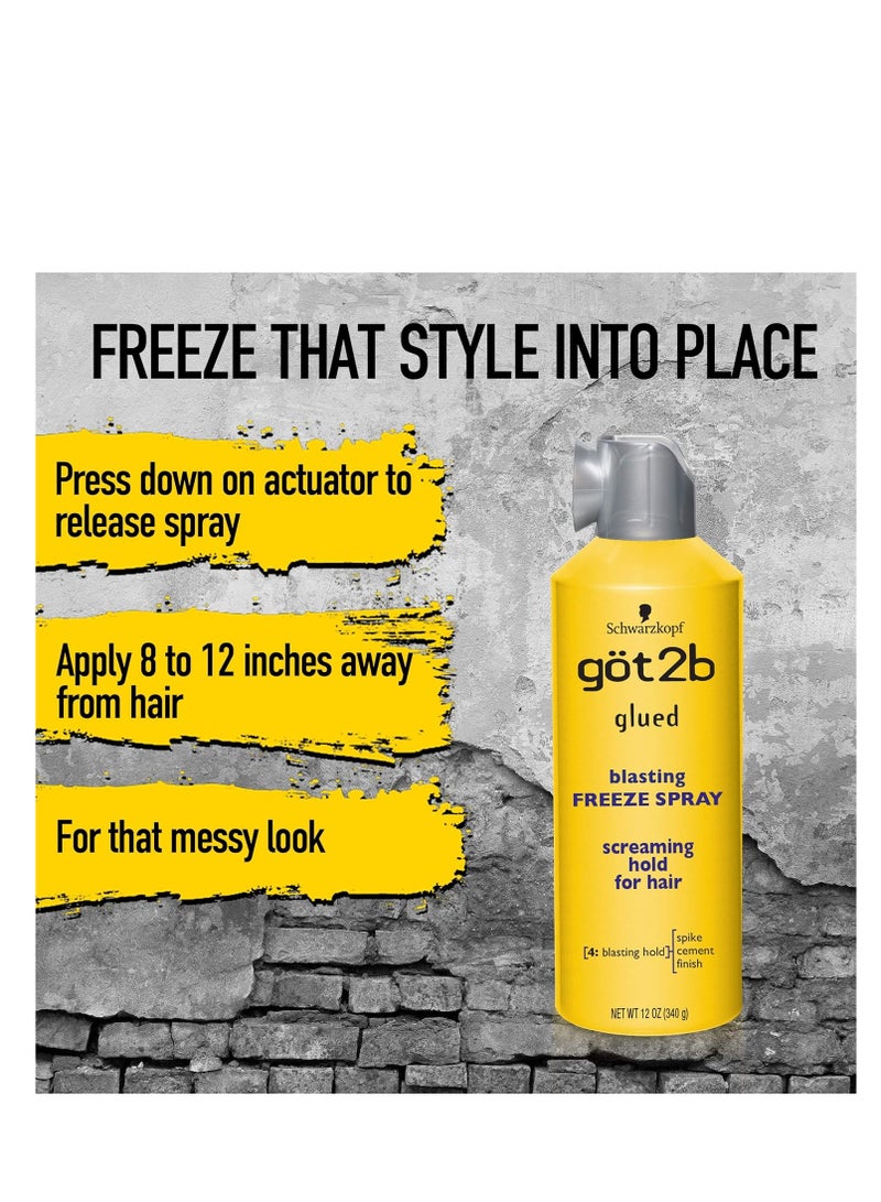 Got2b Glued Blasting Freeze Hairspray, 12 oz, Pack of 2