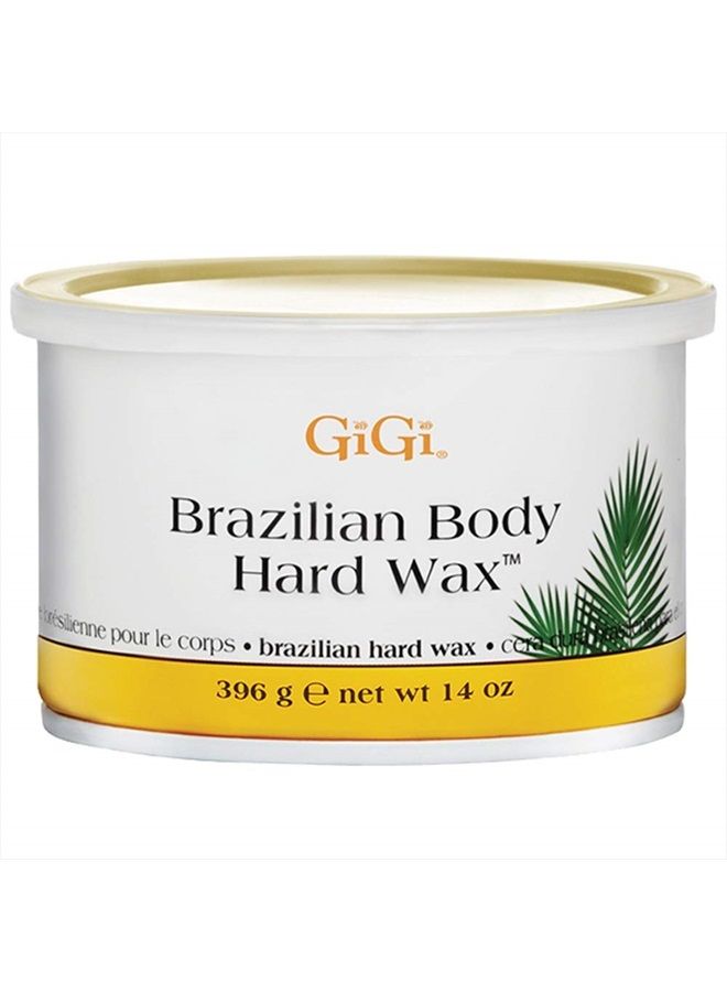 Brazilian Body Hard Wax, Smooth and Soft Bikini, Non-Strip, Suitable for Sensitive Skin, 14 oz, 1-pc