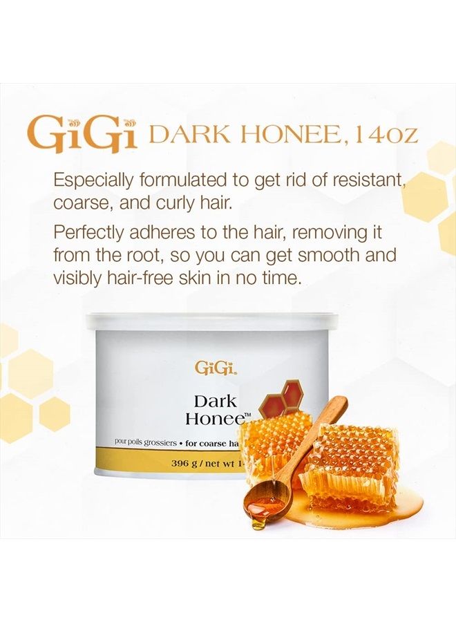 Dark Honee Hair Removal Soft Wax, Thick to Coarse Hairs, Normal to Dry Skin, Men and Women, 14 oz.