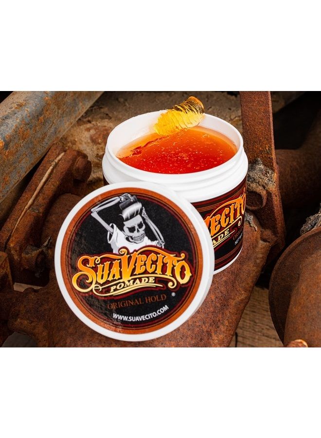 Pomade Original Hold 4 oz, 1 Pack - Medium Hold Hair Pomade For Men - Medium Shine Water Based Wax Like Flake Free Hair Gel - Easy To Wash Out - All Day Hold For All Hairstyles