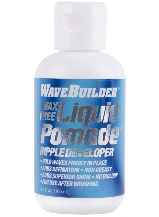 WaveBuilder Wax Free Liquid Pomade | Super Ripple Developer Holds Waves Firmly In Place, 4 Oz