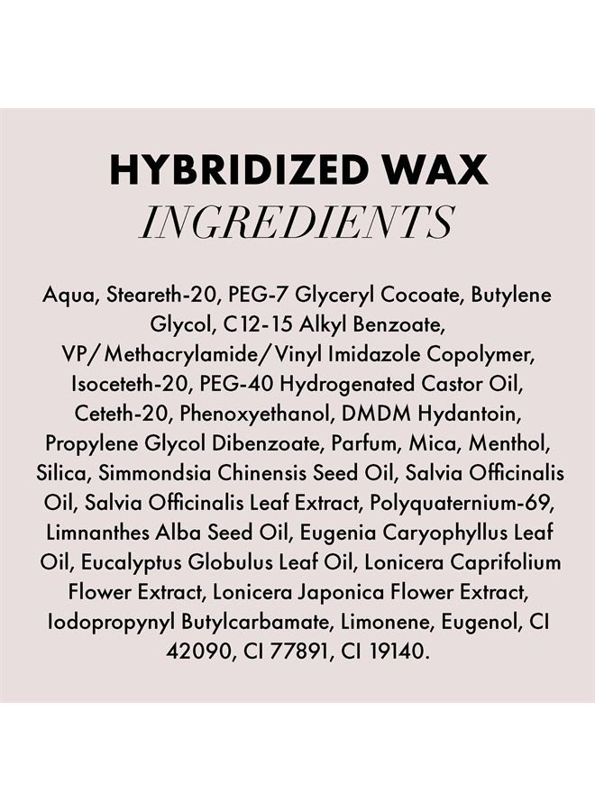 Hybridized Wax – Premium Men's Styling Wax – Medium Hold, Satin Shine – Paraben Free – Certified Organic Ingredients, 2 oz.