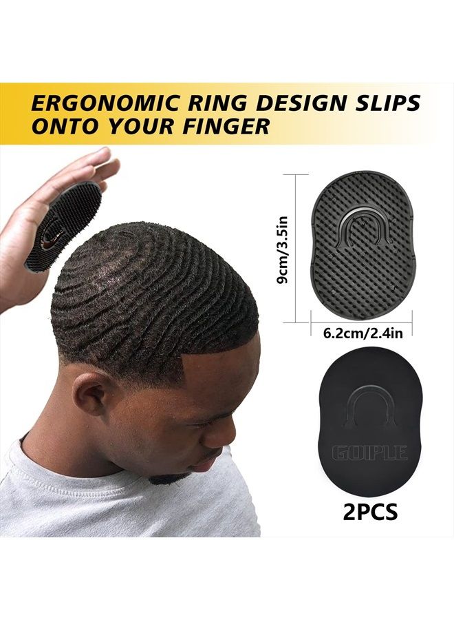 Natural Wave Pomade for Men Strong Hold, Easy Wash 360 Wave Training Hair Cream, Waves Grease for Men Promotes Layered Waves, Moisture, Control and Silky Shine (Wave Pomade+Wave Brushes*2+ Silky Durag
