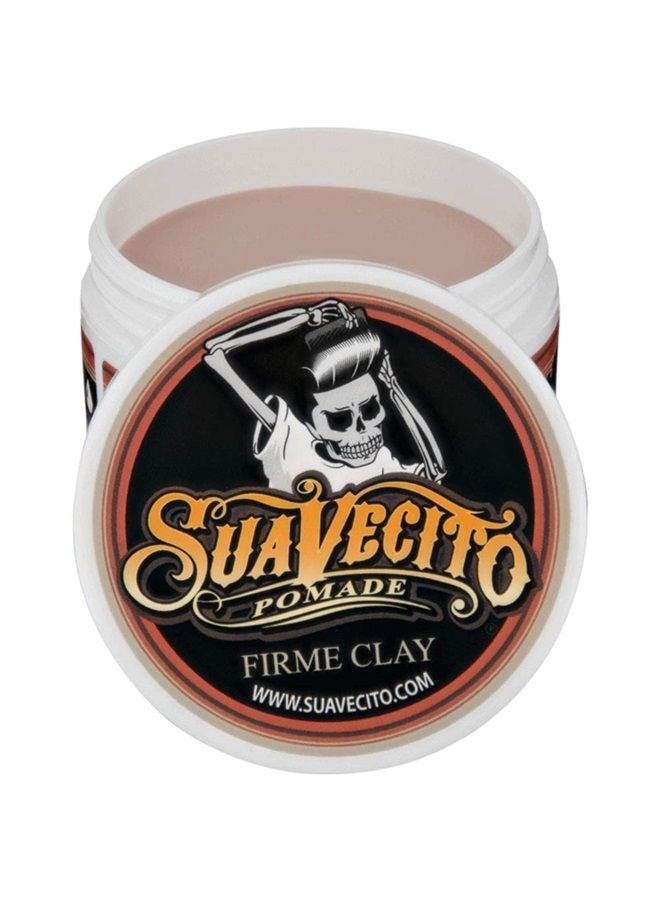 Pomade Firme Clay 4 oz, 1 Pack - Strong Hold Hair Clay For Men - Low Shine Matte Hair Clay Pomade For Natural Texture Hairstyles