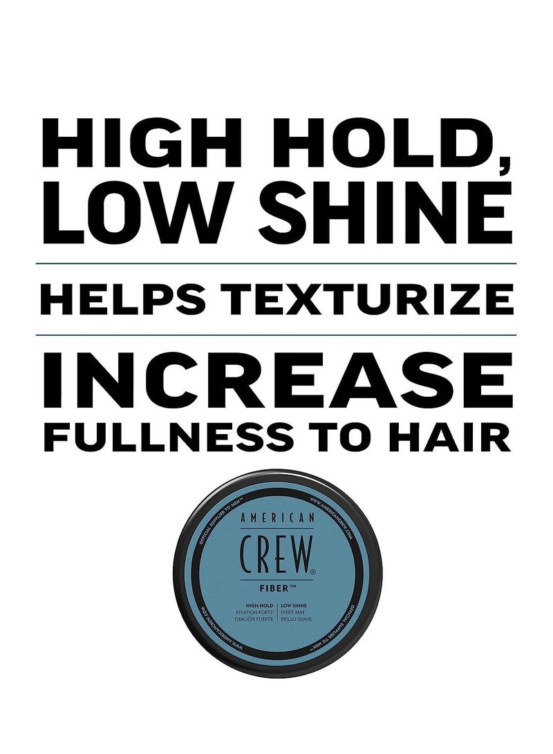 Men's Hair Fiber by American Crew, Like Hair Gel with High Hold & Low Shine, 3 Oz (Pack of 1)