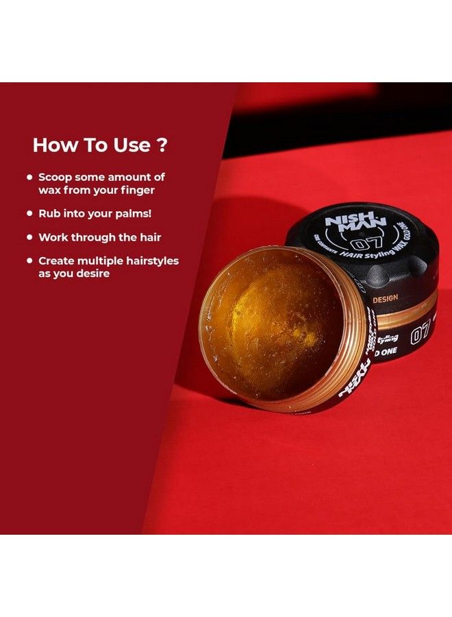 Hair Styling Hair Wax Gold One: Gloss Finish ; Shine Hair Style ; Restylable Wax For Men (100G/100Ml)