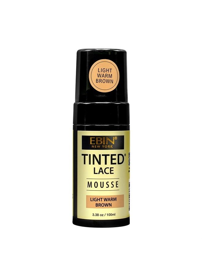 TINTED LACE MOUSSE - Light Warm Brown, 3.38oz/ 100ml | Lightweight Foam with Highly Pigmented, Perfect Matching with Flawless Finish