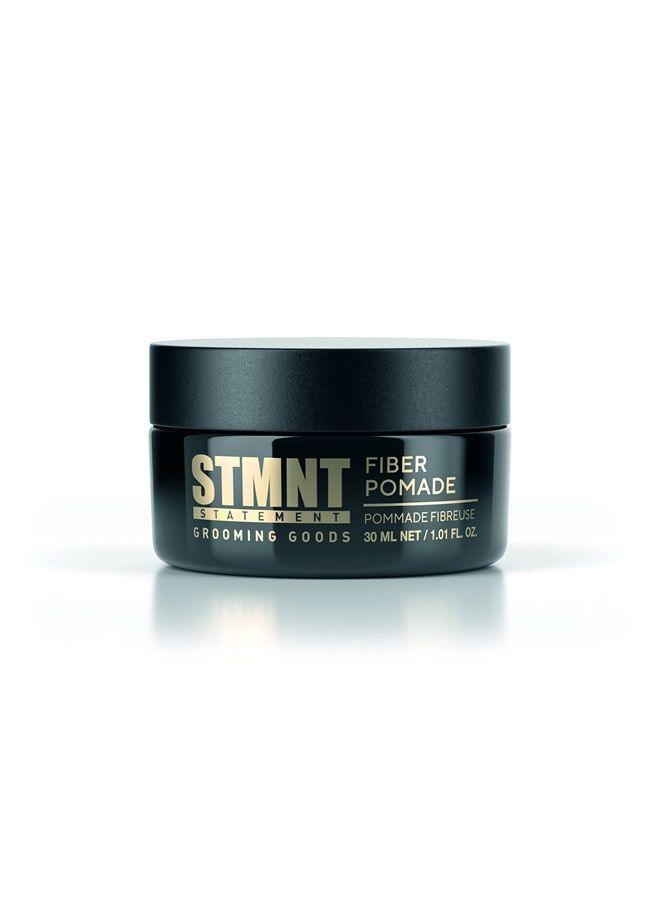 Grooming Goods Fiber Pomade, 1.01 oz | Semi-Matte Finish | Strong Control | Easy To Wash Out