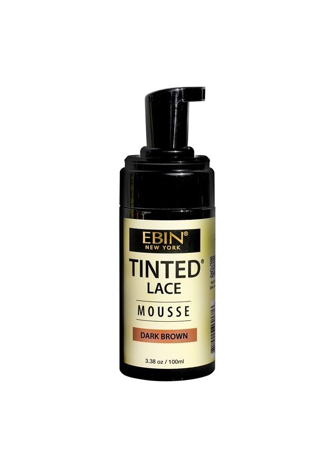 TINTED LACE MOUSSE - Dark Brown, 3.38oz/ 100ml | Lightweight Foam with Highly Pigmented, Perfect Matching with Flawless Finish