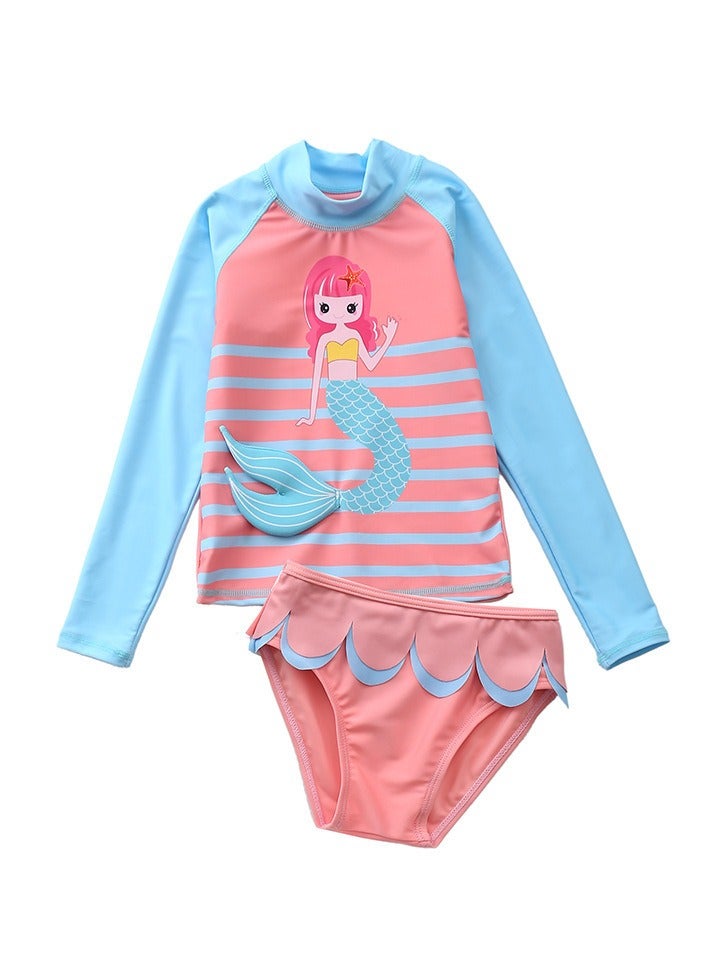 Toddler Baby Girls Swimwear Rash Guard Swimsuit Swim Bottoms Set Summer Beach Tankini with