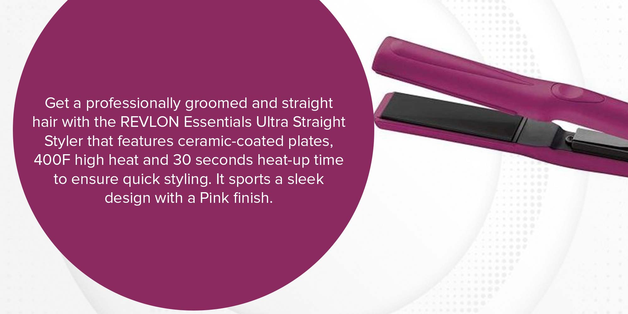 Essentials Hair Straightener Pink