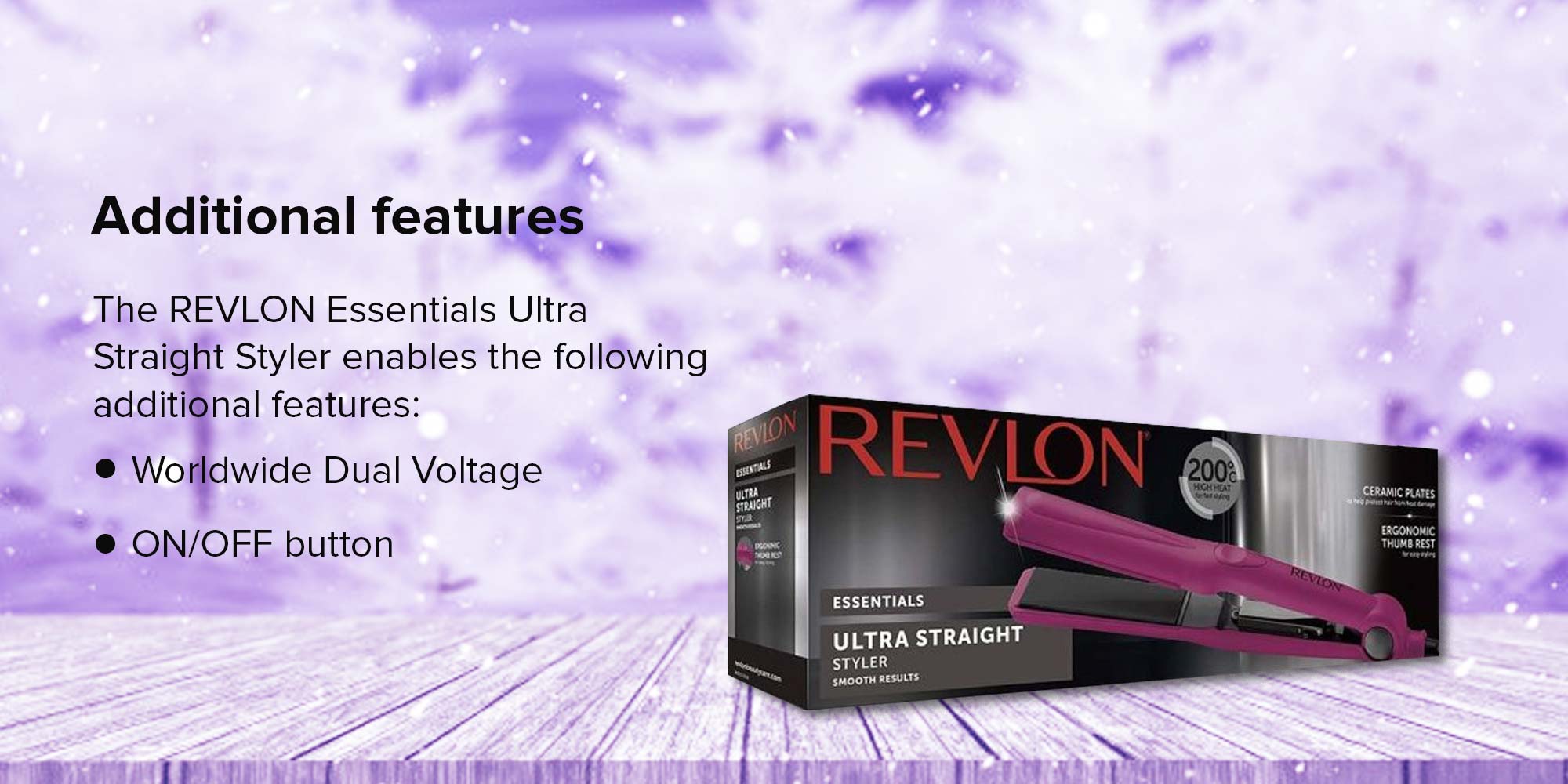 Essentials Hair Straightener Pink
