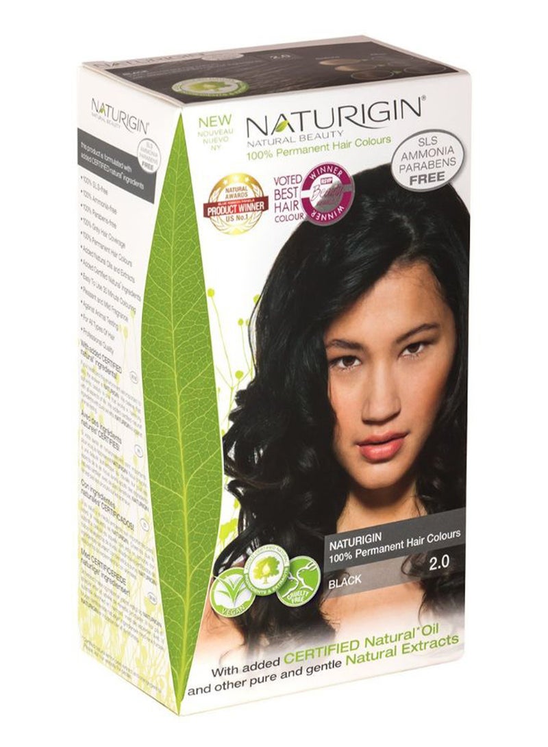 Natural Beauty Permanent Hair Colour 2.0 Black 115ml