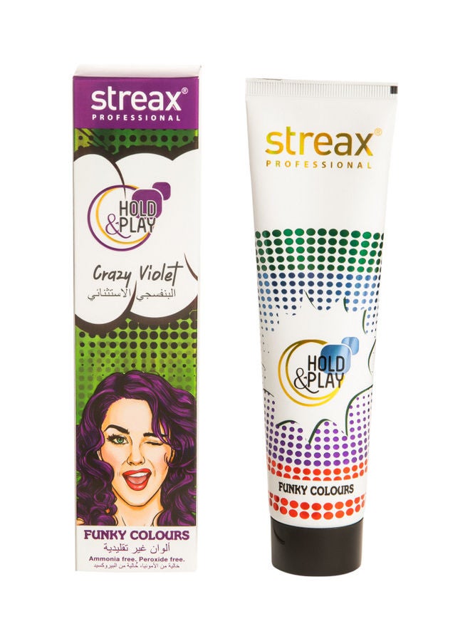 Professional Hold And Play Funky Colour Crazy Violet 100grams