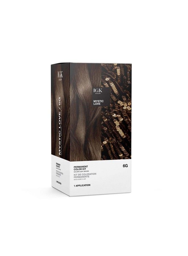 Permanent Color Kit Mystic Love Golden Light Brown 6G | Easy Application + Strengthen + Shine | Vegan + Cruelty Free + Ammonia Free | 4.75 Oz