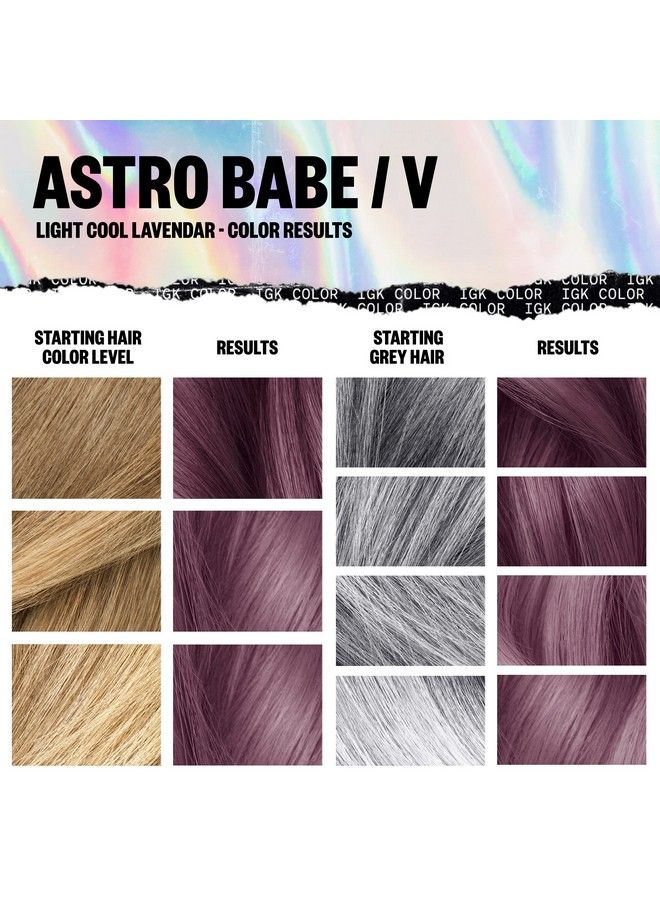 Permanent Color Kit Astro Babe Light Cool Lavender V | Easy Application + Strengthen + Shine | Vegan + Cruelty Free + Ammonia Free | 4.75 Oz