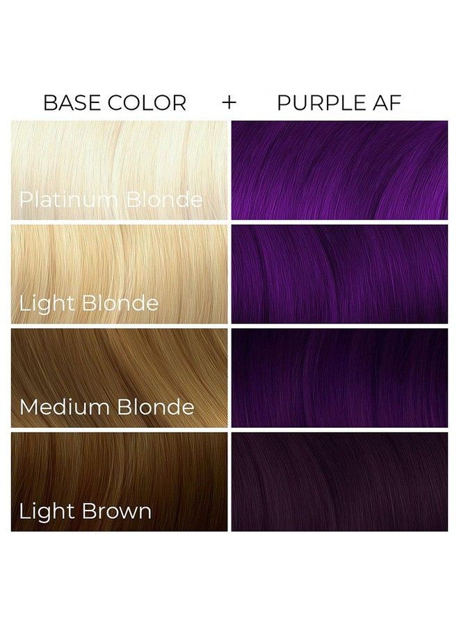 Vegan And Crueltyfree Semipermanent Hair Color Dye (4 Fl Oz Purple Af)