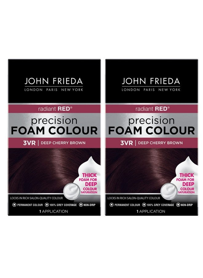 Ohn Frieda Moisturizing Permanent Hair Color Precision Foam Hair Color Deep Cherry Brown 3Vr 2 Pack