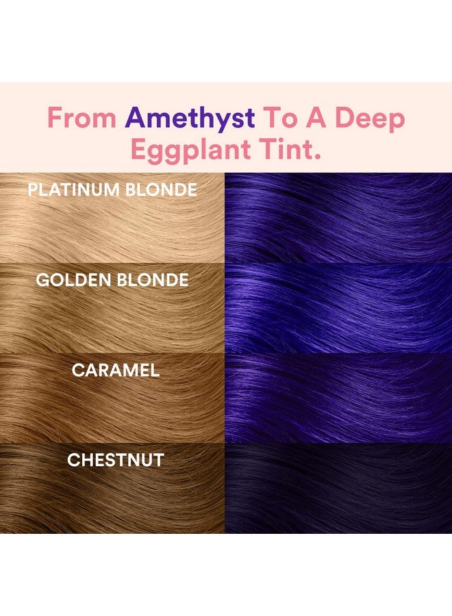 Semi Permanent Hair Color Amethyst Color Depositing Conditioner Temporary Hair Dye Tint Conditioning Hair Mask Safe Purple Hair Dye 6Oz