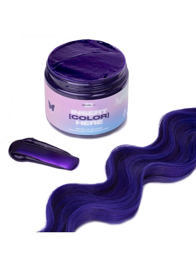 Semi Permanent Hair Color Amethyst Color Depositing Conditioner Temporary Hair Dye Tint Conditioning Hair Mask Safe Purple Hair Dye 6Oz