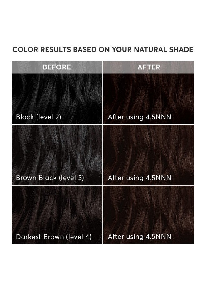 Radiant Hair Color Kit Dark Brown For 100% Coverage Of Resistant Gray Hair Ammoniafree 4.5Nnn Barletta Brown Permanent Hair Dye Pack Of 1