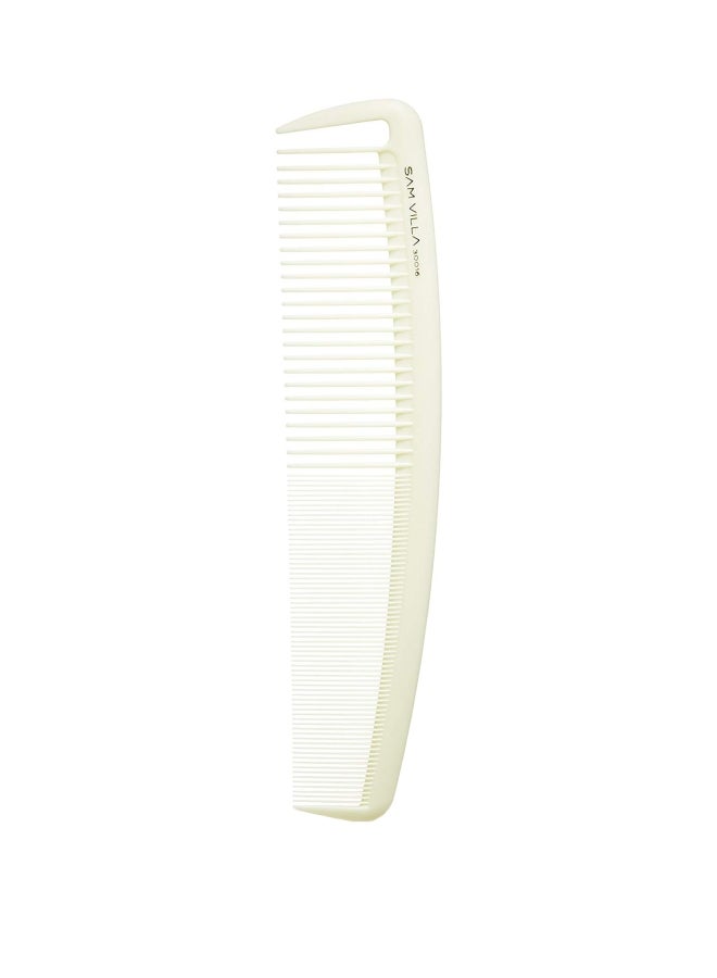 Wide Cutting Ivory Comb White