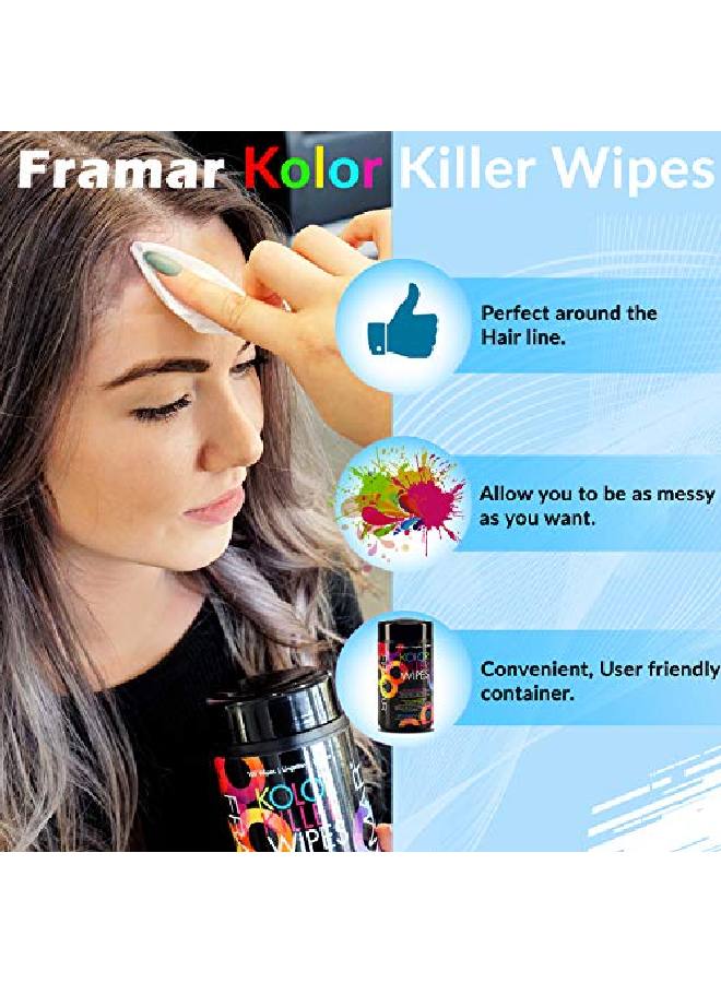 Kolor Killer Wipes Hair Dye Remover, Hair Color Remover Wipes Dispenser Of 100