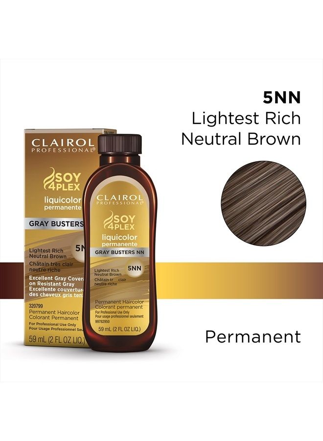 Permanent Liquicolor for Dark Hair Color, 5nn Lightest Neutral Brown, 2 oz