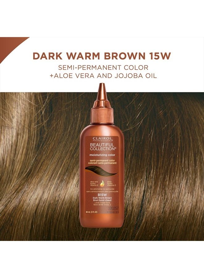 Beautiful Collection Hair Color, 15w Dark Warm Brown, 3 oz