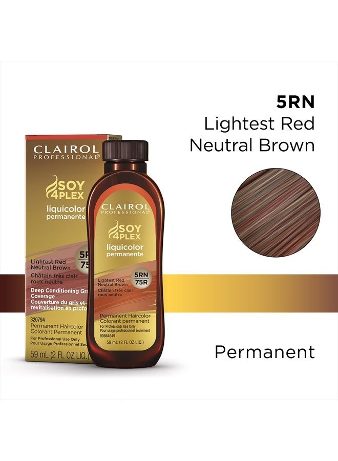 Permanent Liquicolor for Dark Hair Color, 5rn Light Red Neutral Brown, 2 oz