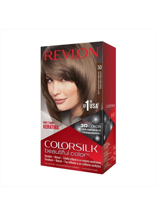 Revlon ColorSilk Haircolor, Light Ash Brown (pack of 3)