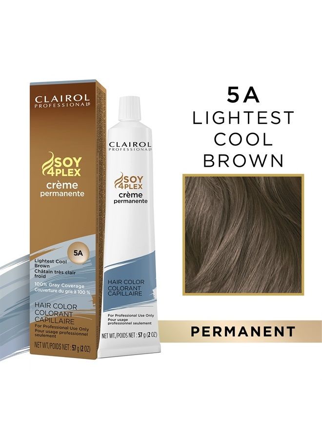 Clairol Profesional Permanent Crème, 5A Lightest Cool Brown, 2oz