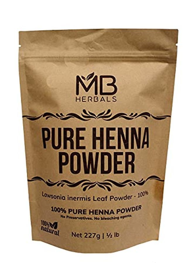 100% Natural & Pure Henna Powder 227 Gram | 8 Oz / 0.5 Lb | For Natural Orange-Red Hair Color | Triple Sifted | Raw | Non-Radiated |100% Pure Rajasthan Henna From Marwar Region