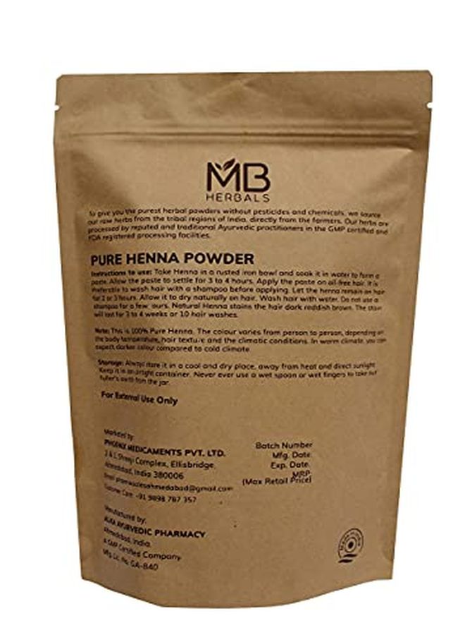 100% Natural & Pure Henna Powder 227 Gram | 8 Oz / 0.5 Lb | For Natural Orange-Red Hair Color | Triple Sifted | Raw | Non-Radiated |100% Pure Rajasthan Henna From Marwar Region