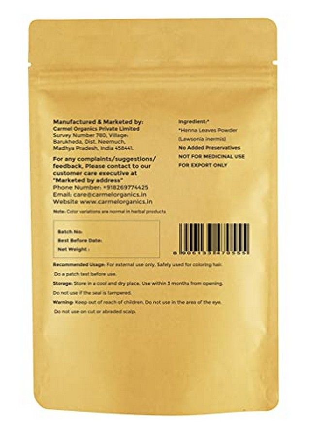 L And Pure Henna Leaves Powder (8 Oz) For Hair Color | No Added Preservatives Or Color