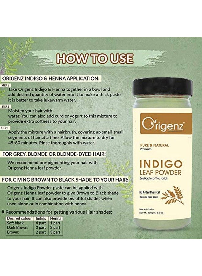 Premium Indigo Leaf Powder for Hair (100gm) (Pack of 2)