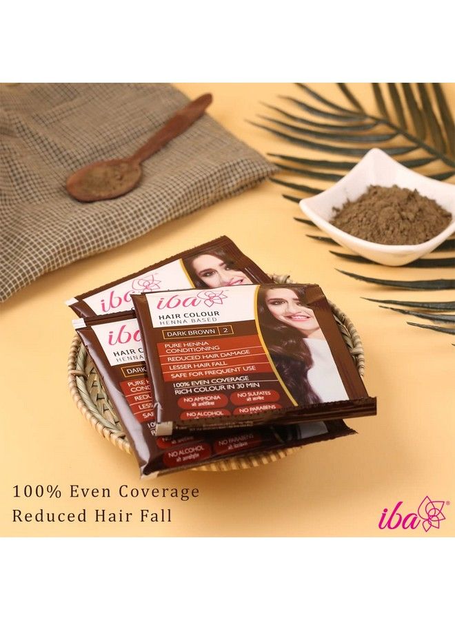 Hair Color Free Sachet Dark Brown 70G (Pack Of 2) ; No Ammonia L Sulfate Free L Long Lasting Color